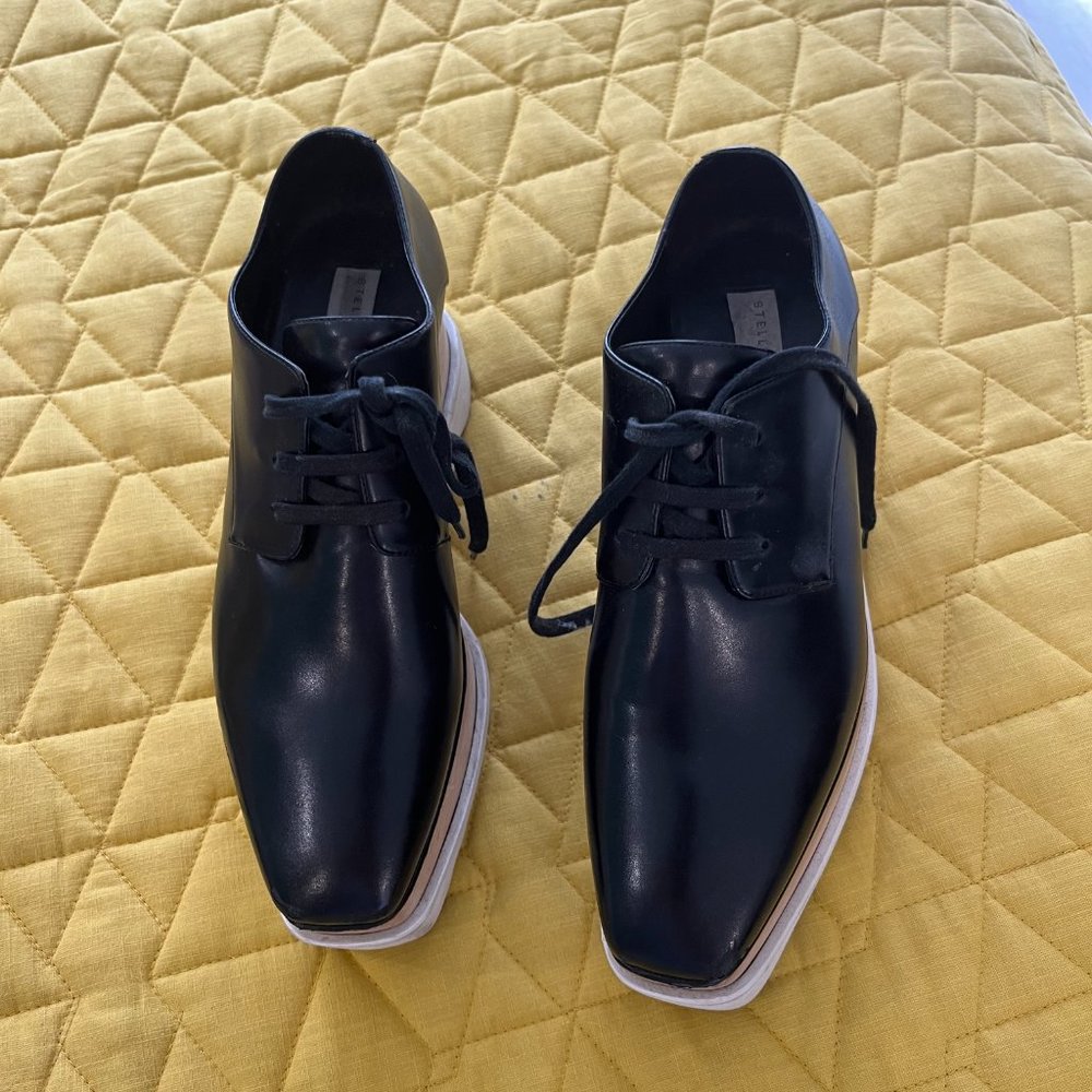 STELLA MCCARTNEY Black Elyse Platform Derbys